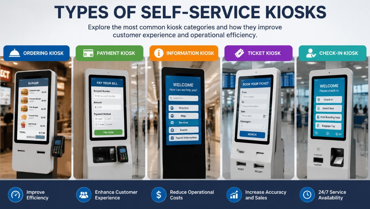 types of kiosks