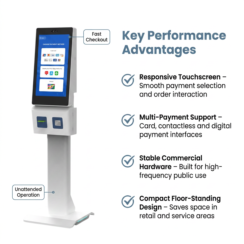 APK01 Self Service Payment Kiosk Key Selling Points