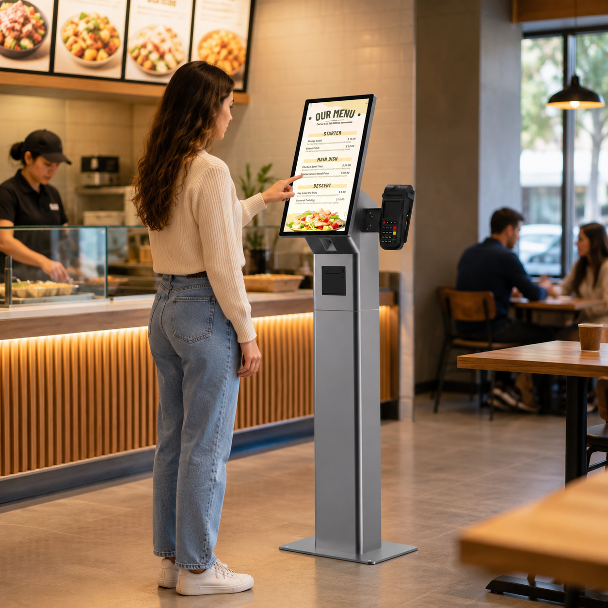 Aonkiosk self-service restaurant kiosk