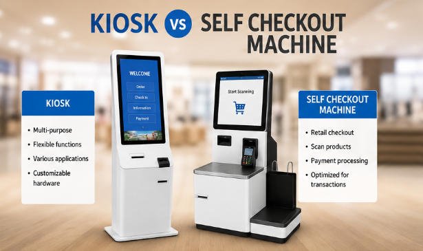 kiosk vs self checkout machine