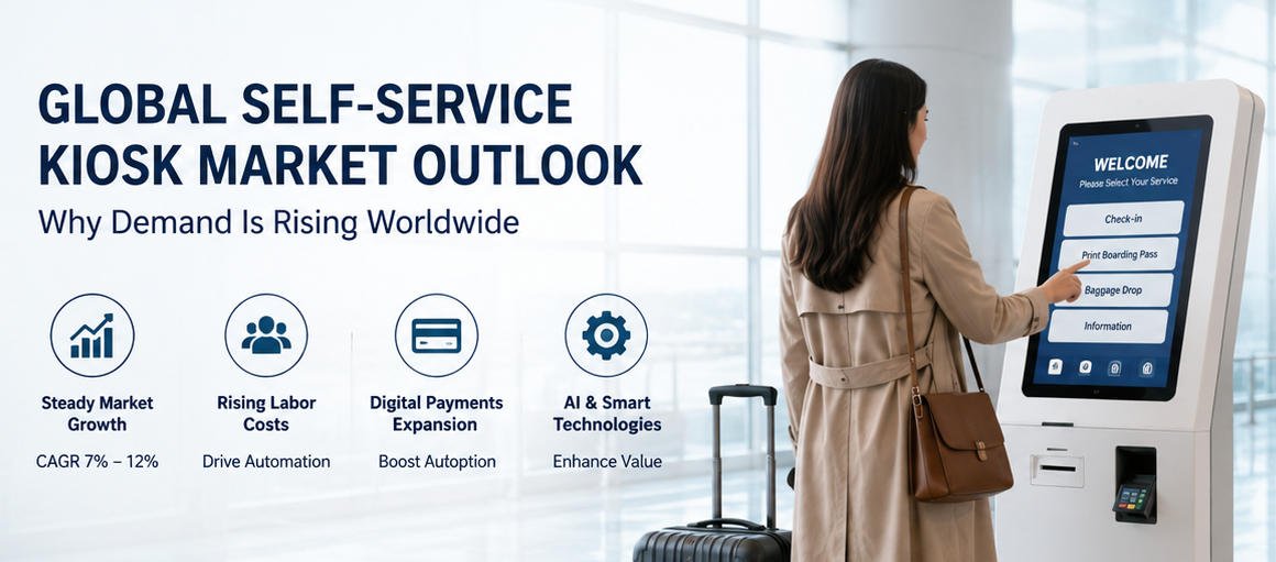 global self-service kiosk market