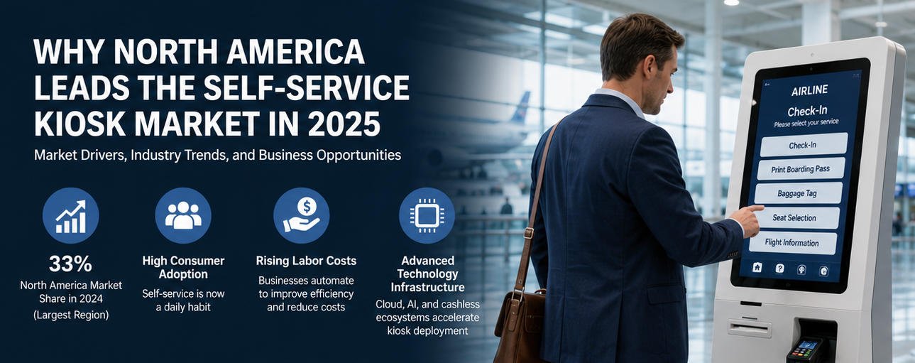 North America self-service kiosk market