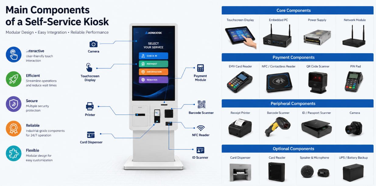 main components of a kiosk