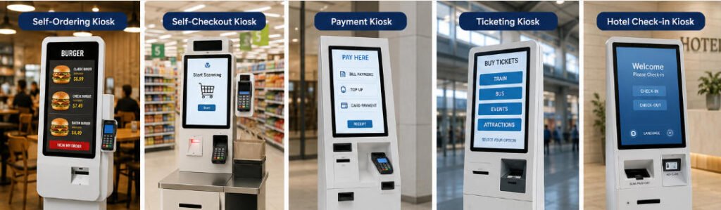 self service kiosk types