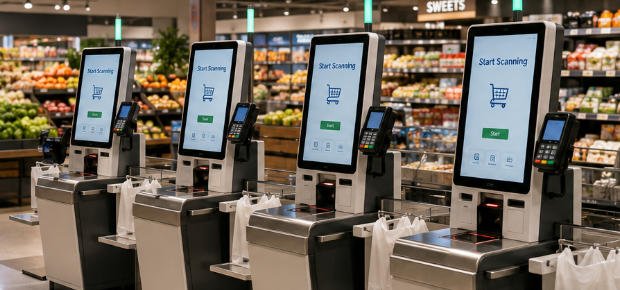 supermarket kiosk benefits for modern grocery stores
