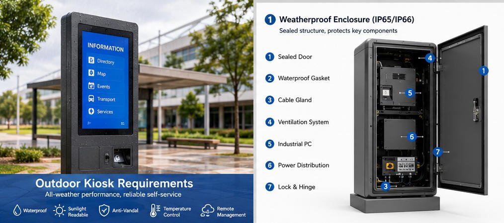 outdoor kiosk requirements