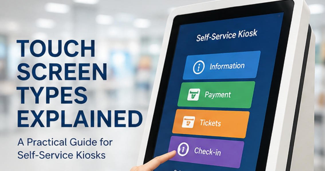 Touch screen types used in self-service kiosks
