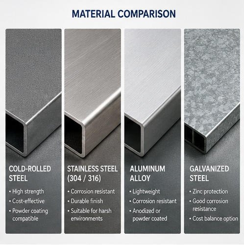 steel and aluminum kiosk enclosure material comparison