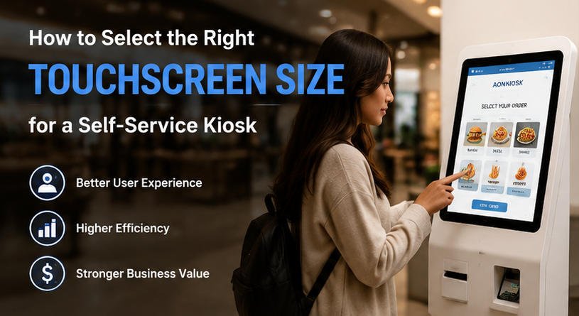 kiosk touchscreen size