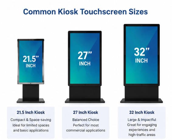 self service kiosk screen size