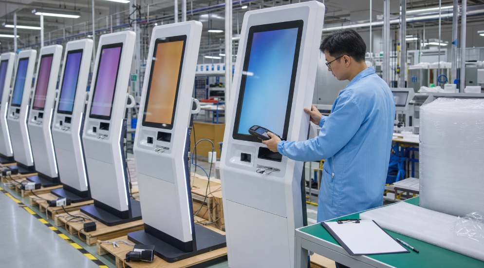 Self service kiosk quality control and burn-in testing