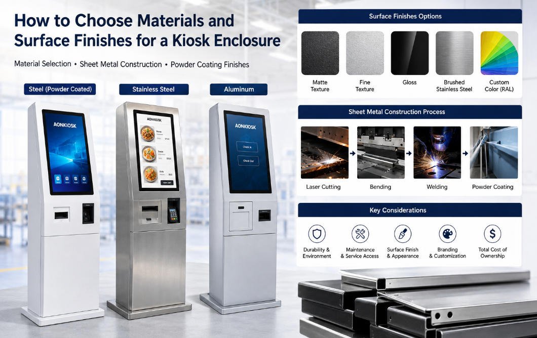 kiosk enclosure material